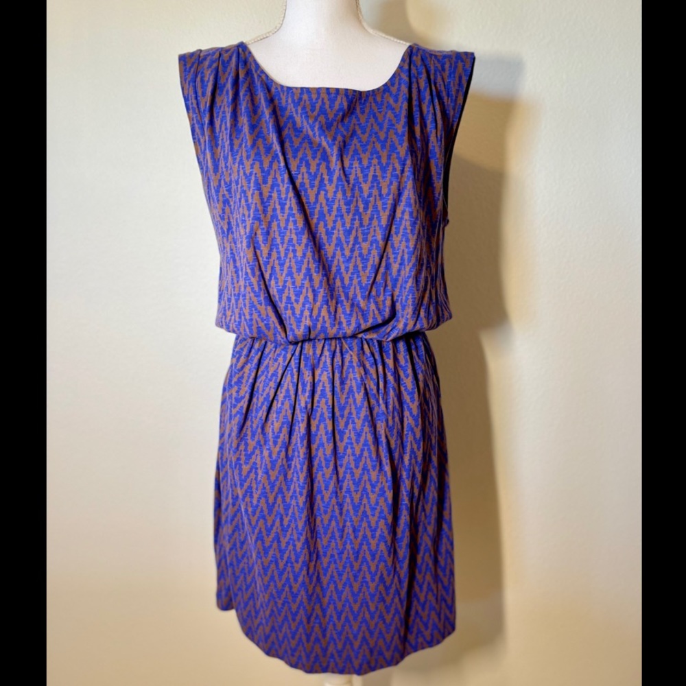 LOFT Aztec Geometric Print Boho Dress Medium